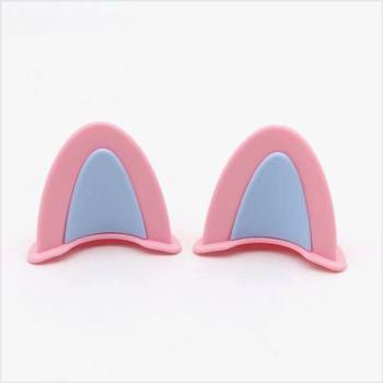 ຫມວກກັນກະທົບ cat ear decoration electric car plastic sticker cute girl helmet decoration Children's helmet Princess ear cat