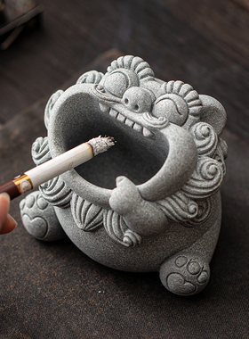 晨翔青砂石风狮爷钥匙收纳摆件