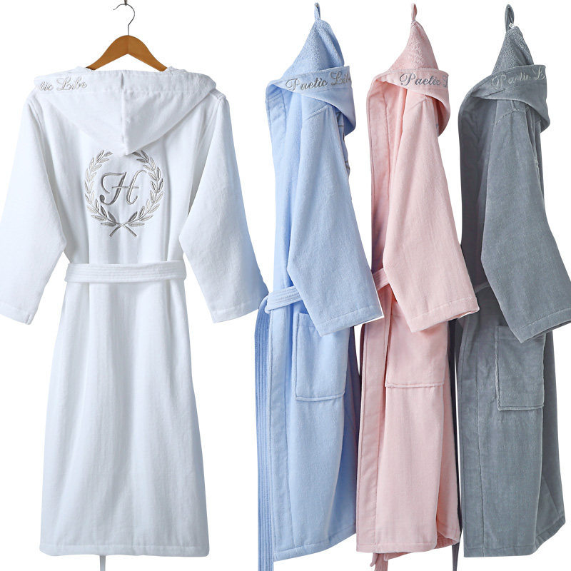 酒店男女秋冬纯棉毛巾料情侣浴袍 mysteryveil睡袍/浴袍