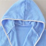Детский банный халат для мальчиков и девочек, хлопковое быстросохнущее мягкое полотенце для плавания с капюшоном, хорошо впитывает воду