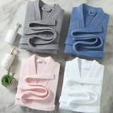 Хлопковый банный халат подходит для мужчин и женщин, длинное быстросохнущее полотенце для влюбленных, хорошо впитывает воду