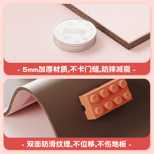 Round children's reading area floor mat pvc no wash cute