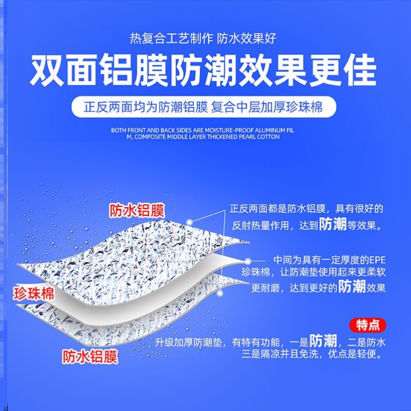 睡觉神器地上专用打地铺露营防潮垫子可折叠隔凉垫铺地地垫户外 - 图1