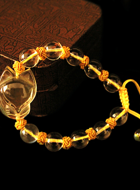 小狐仙手串天然黄水晶