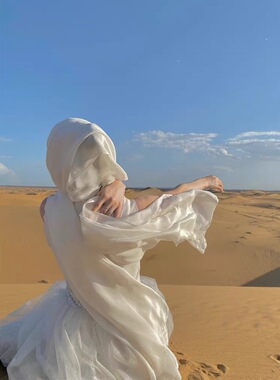 埃及海边旅游棉麻纱巾围巾女沙漠拍照沙滩丝巾防晒包头巾披肩