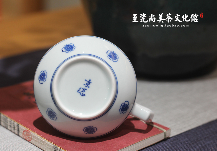 京德茶器贵和祥茶具青花花蝶蝶恋花公道杯茶海景德镇手绘功夫茶具