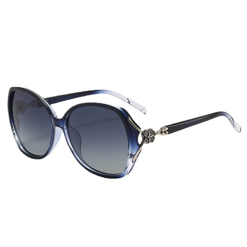 墨镜方圆脸女士高级感四叶草偏光大框眼镜潮流优雅复古街拍太阳镜 - 图3