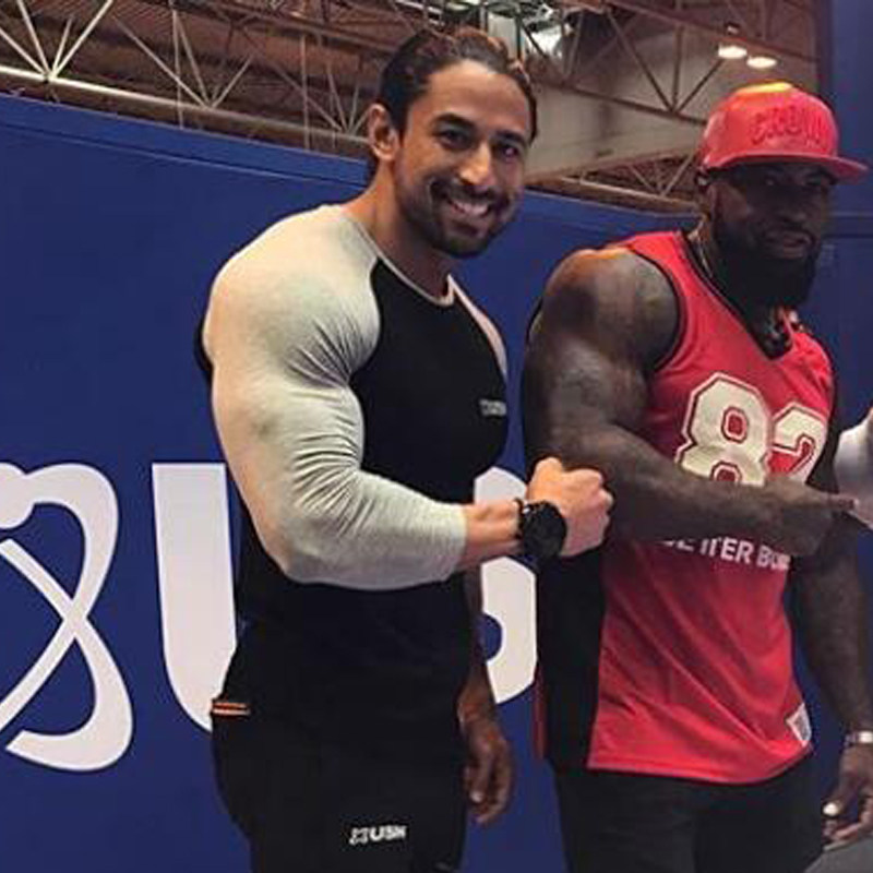 新款七分袖t恤健身衣男士棉夏季弹力锻炼跑步长袖打底衫运动上衣,淘宝优惠券,粉丝福利购,淘宝优惠卷