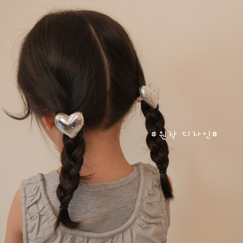 2025新款韩国儿童发绳女童洋气爱心发饰宝宝高弹力发圈橡皮筋发饰 - 图3