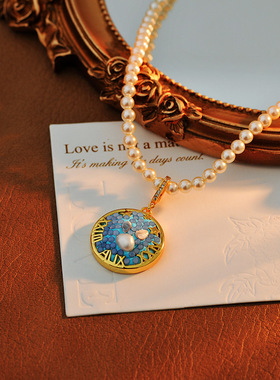 十二星座系列天然巴洛克项链微镶高级感巨蟹座气质百搭珍珠项链