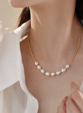 异形巴洛克淡水珍珠项链