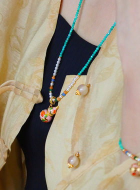 圆脸大码新中式珍珠项链