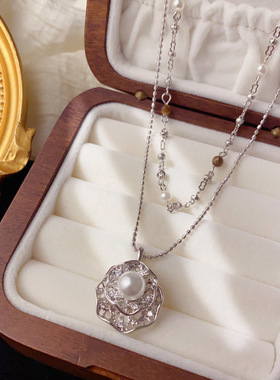 简约双层叠戴金属项链