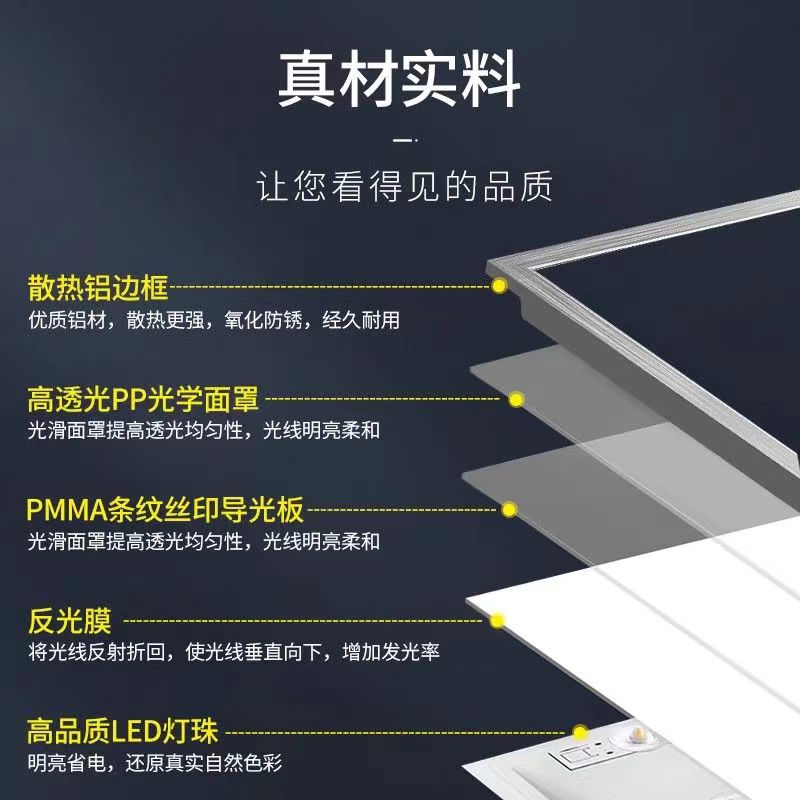 雷士照明厨卫面板灯集成吊顶led平板灯厨房照明模块天花铝扣板灯_虎窝淘