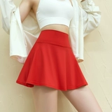 的确奇 Спортивная юбка, защитное белье для йоги, комплект, теннисные штаны для спортзала, для бега, высокая талия