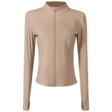 Спортивная ветрозащитная куртка, лонгслив для тренировок с молнией, осенняя одежда для йоги, в обтяжку, для бега