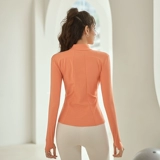 Спортивная ветрозащитная куртка, лонгслив для тренировок с молнией, осенняя одежда для йоги, в обтяжку, для бега