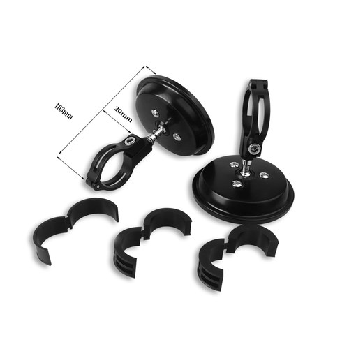 适用雅马哈MT03/MT09改装广角凸面镜摩托铝合金反光镜后视镜配件 - 图0