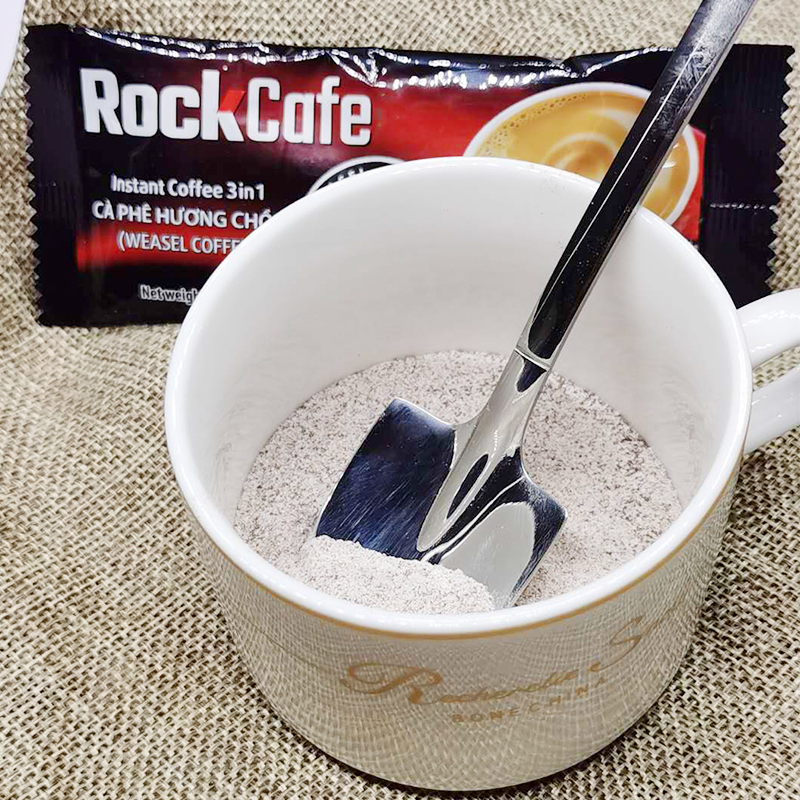 越南原装进口越贡Rock Cafe猫屎咖啡味1700g 3合1速溶咖啡200条装 - 图1