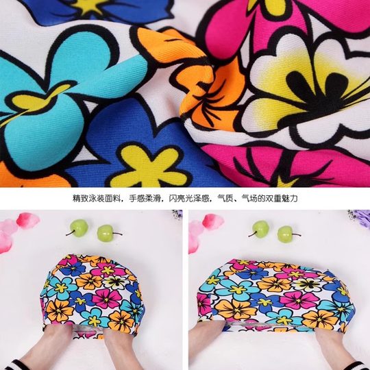 厂家批发锦纶游泳帽男女成人布帽印花纯色黑色高弹舒适不勒头温泉