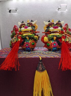 北京景区热销故宫颐和园文创锦盒对狮装饰摆件招财好运装饰品礼物