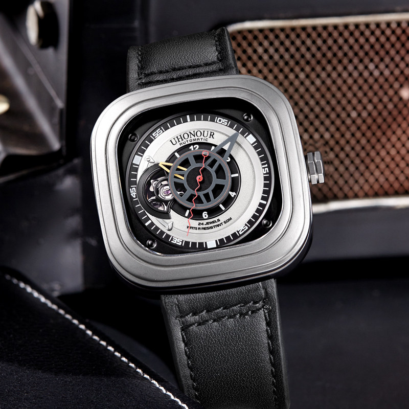 瑞士宇赫男士防水机械表全自动机芯 宝梭易思捷国产腕表