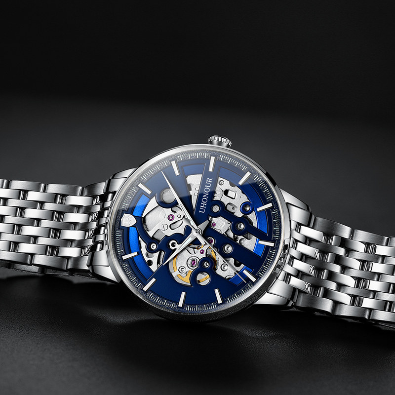 瑞士宇赫男士防水机械表男全薄机芯 宝梭易思捷国产腕表