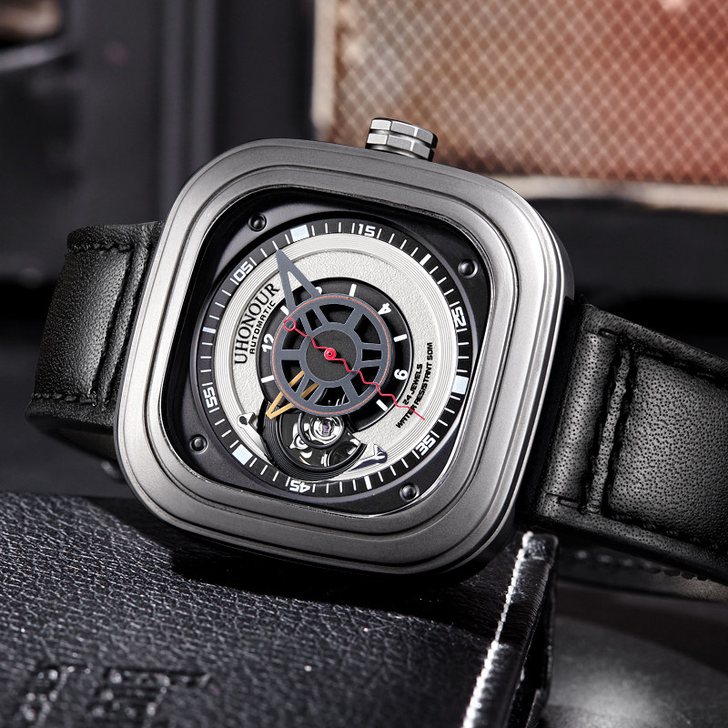 瑞士宇赫男士防水机械表全自动机芯 宝梭易思捷国产腕表