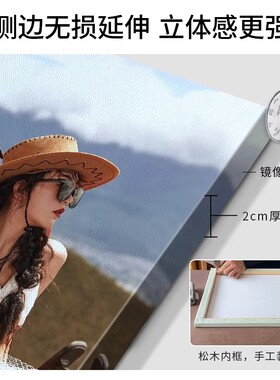 无框画定制装饰挂画来图定做版画照片印刷海报装裱写真油画布打印