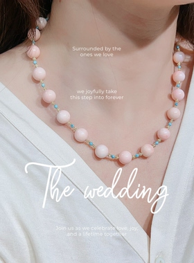 天然女王贝绿松石轻奢锁骨链