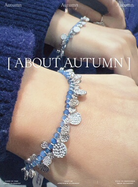 原创设计925银法式新中式手链