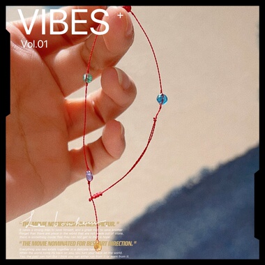 天然宝石绳编极细小红绳手链