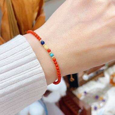 天然南红玛瑙本命年转运手串