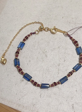 原创天然蓝晶石手链轻奢百搭