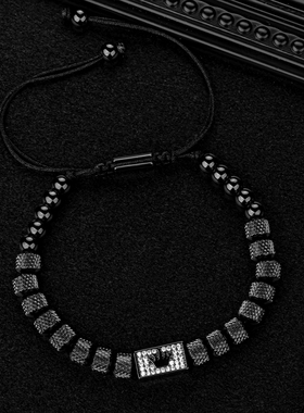 欧美时尚原创不锈钢珠皇冠男女情侣节日礼物INS同款手镯男女手链