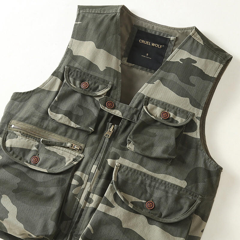 秋冬迷彩马甲男士户外登山露营多口袋战术背心钓鱼潮工装马夹上衣,淘宝优惠券,粉丝福利购,淘宝优惠卷
