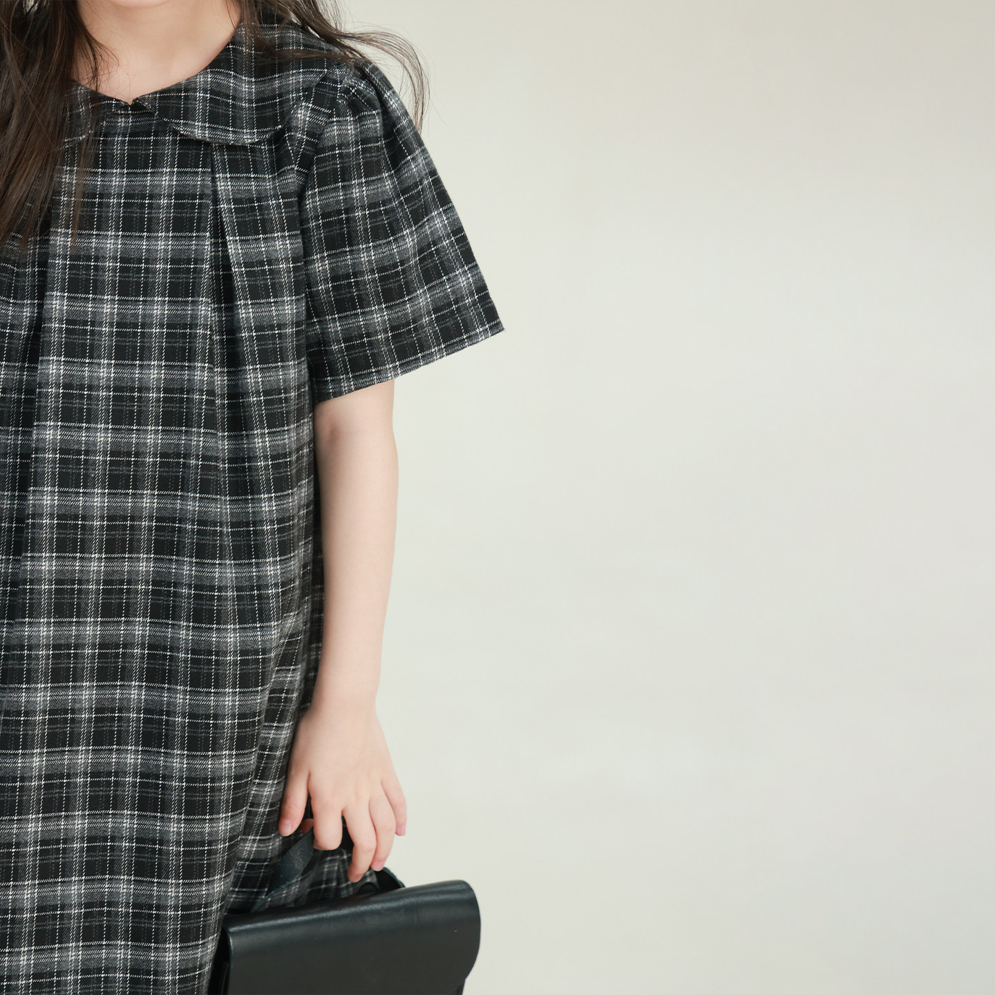 大耳象女童翻领格纹连衣裙2026春季新款宝儿娃娃领休闲短袖裙子,淘宝优惠券,粉丝福利购,淘宝优惠卷