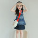 Utouto denim vest jackets detressed retro