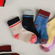 Big Ear Elephant Girls Contrast Color Striped Dot Socks Autumn New Baoer Casual and Versatile Socks
