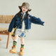 Big Ear Elephant Girls Pocket Denim Jacket ດູໃບໄມ້ລົ່ນໃຫມ່ຂອງເດັກນ້ອຍຄົນອັບເດດ: ຄົນອັບເດດ: ຊັ້ນສູງ