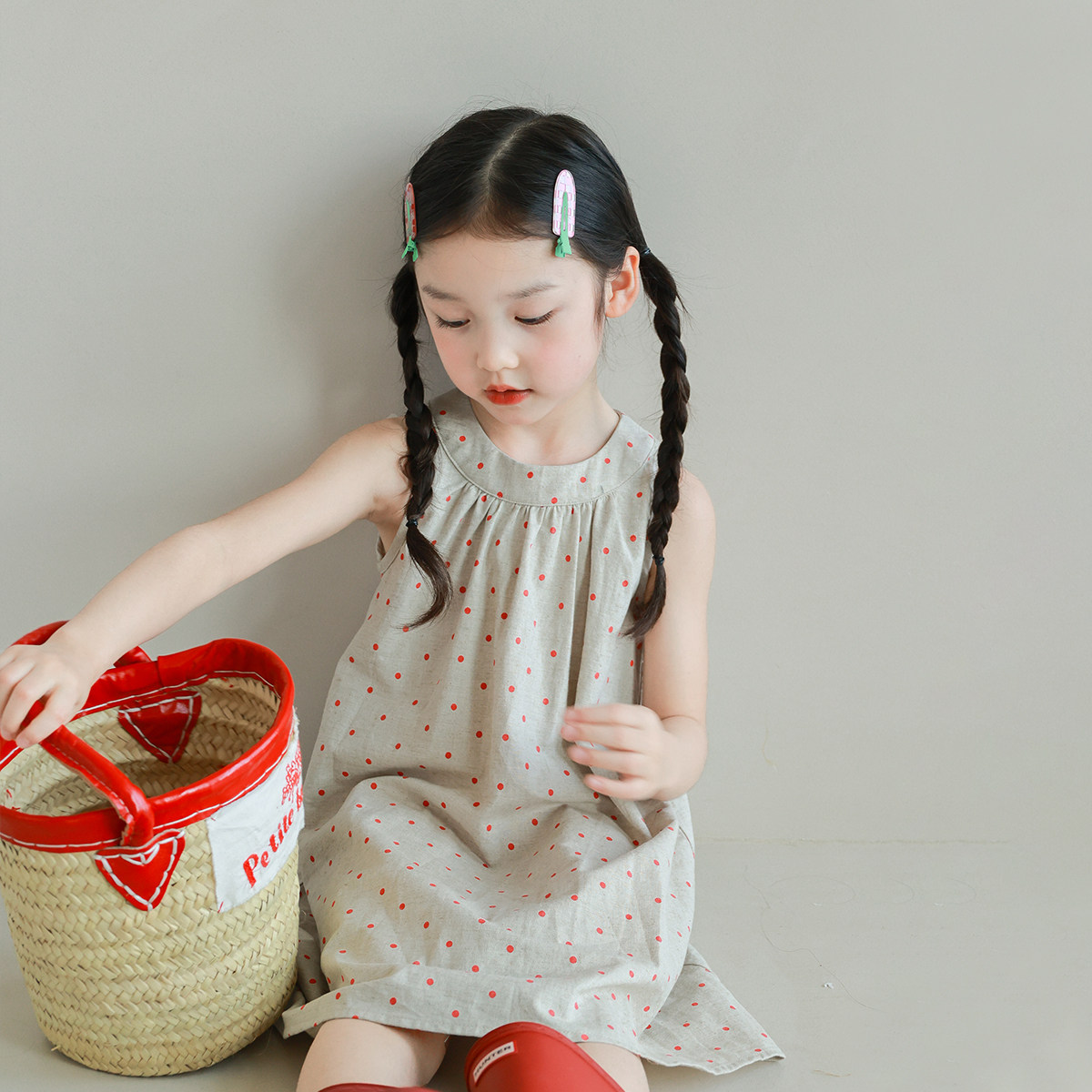 大耳象女童波点挂脖裙 波点休闲裤夏季新款女孩夏装,淘宝优惠券,粉丝福利购,淘宝优惠卷