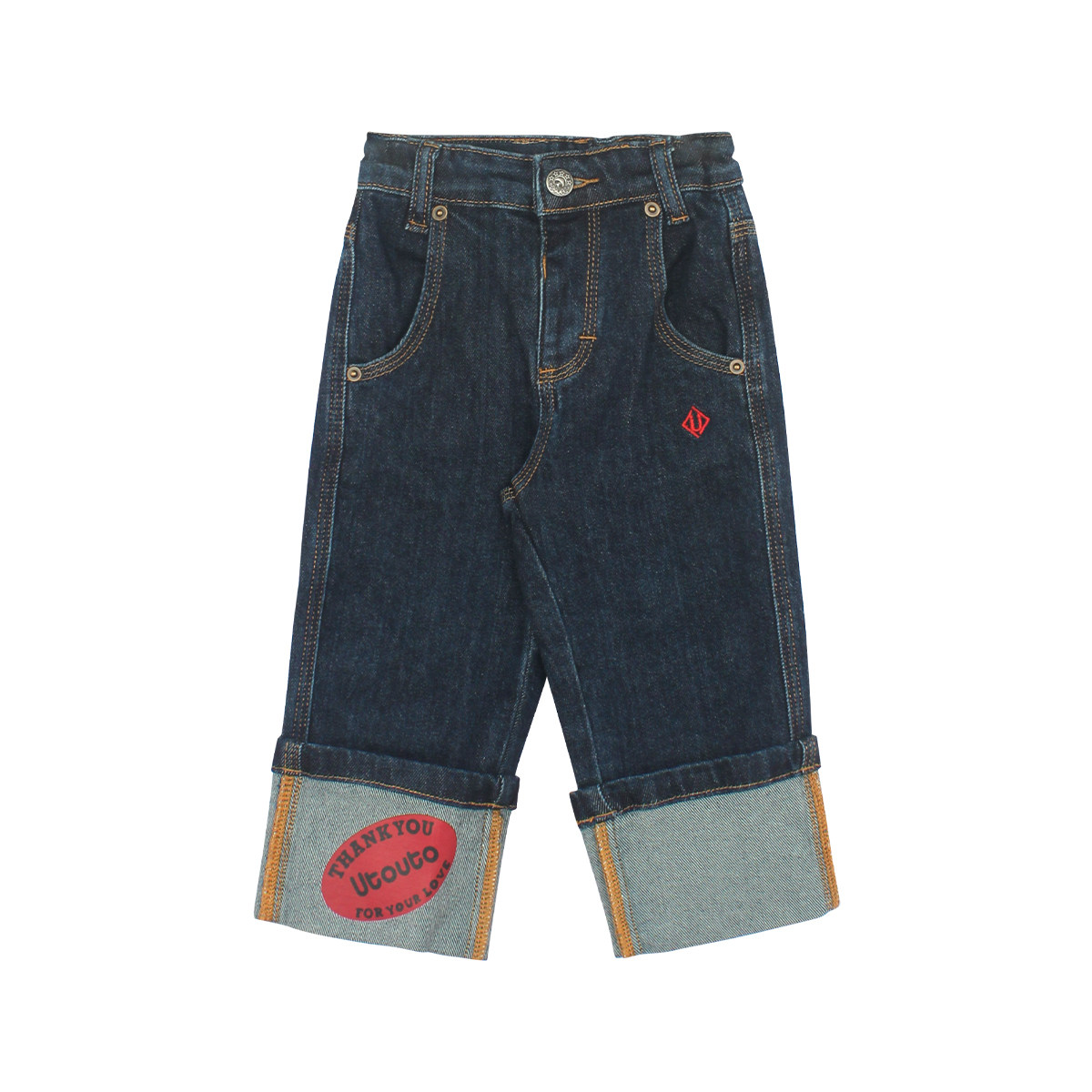 大耳象女童拼接印花牛仔裤秋季新款儿童个性洋气裤子,淘宝优惠券,粉丝福利购,淘宝优惠卷