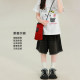 Big Ear Elephant Girls Hairy Edge Denim Shorts 2026 Summer Style New Baoer Loose Wide Legs All-match thin Pants