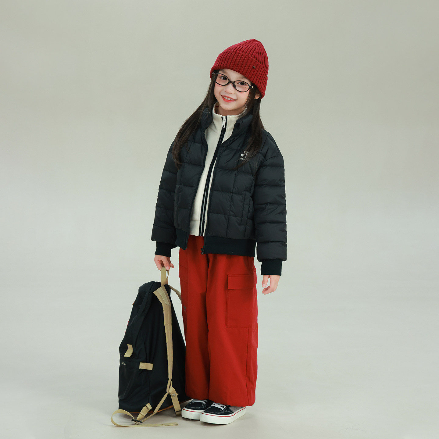 大耳象女童纯色方格立领羽绒服冬季新款宝儿90白鸭绒保暖御寒外套,淘宝优惠券,粉丝福利购,淘宝优惠卷