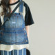 Utouto denim vest jackets detressed retro