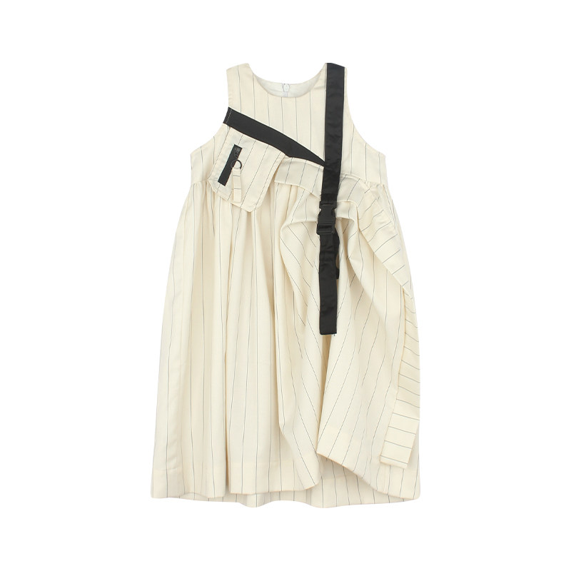 大耳象女童竖条不对称扣带背心裙夏季新款个性时尚裙子,淘宝优惠券,粉丝福利购,淘宝优惠卷