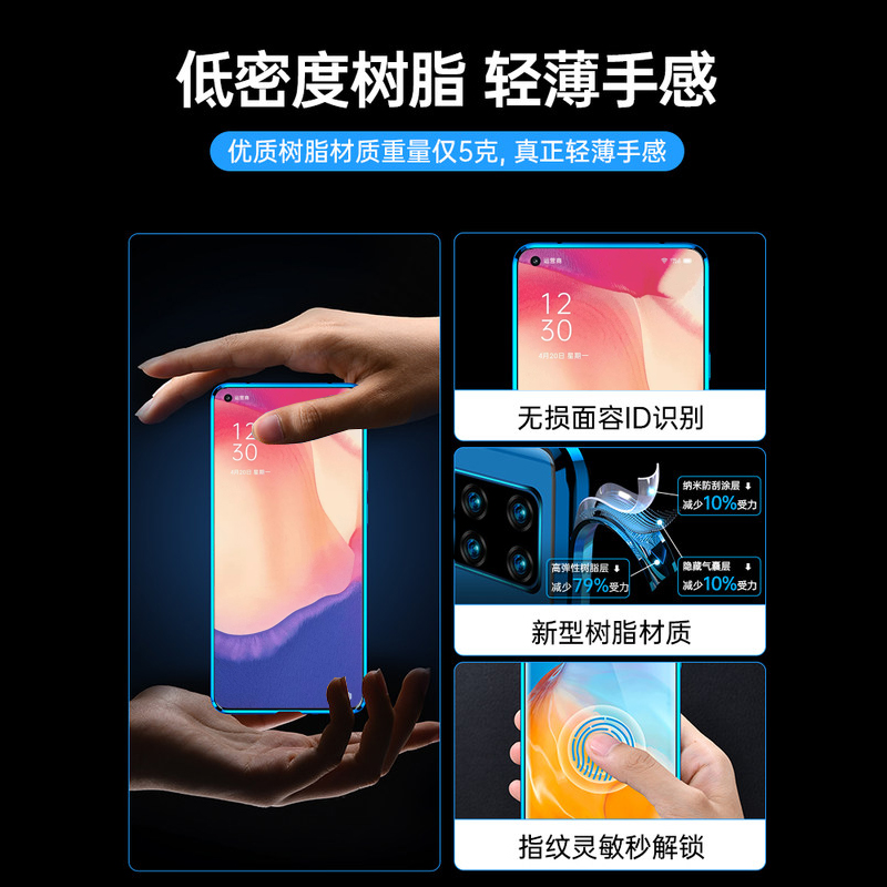 适用opporeno5pro手机壳oppo双面玻璃reno5磁吸透明防摔保护套5g - 图2