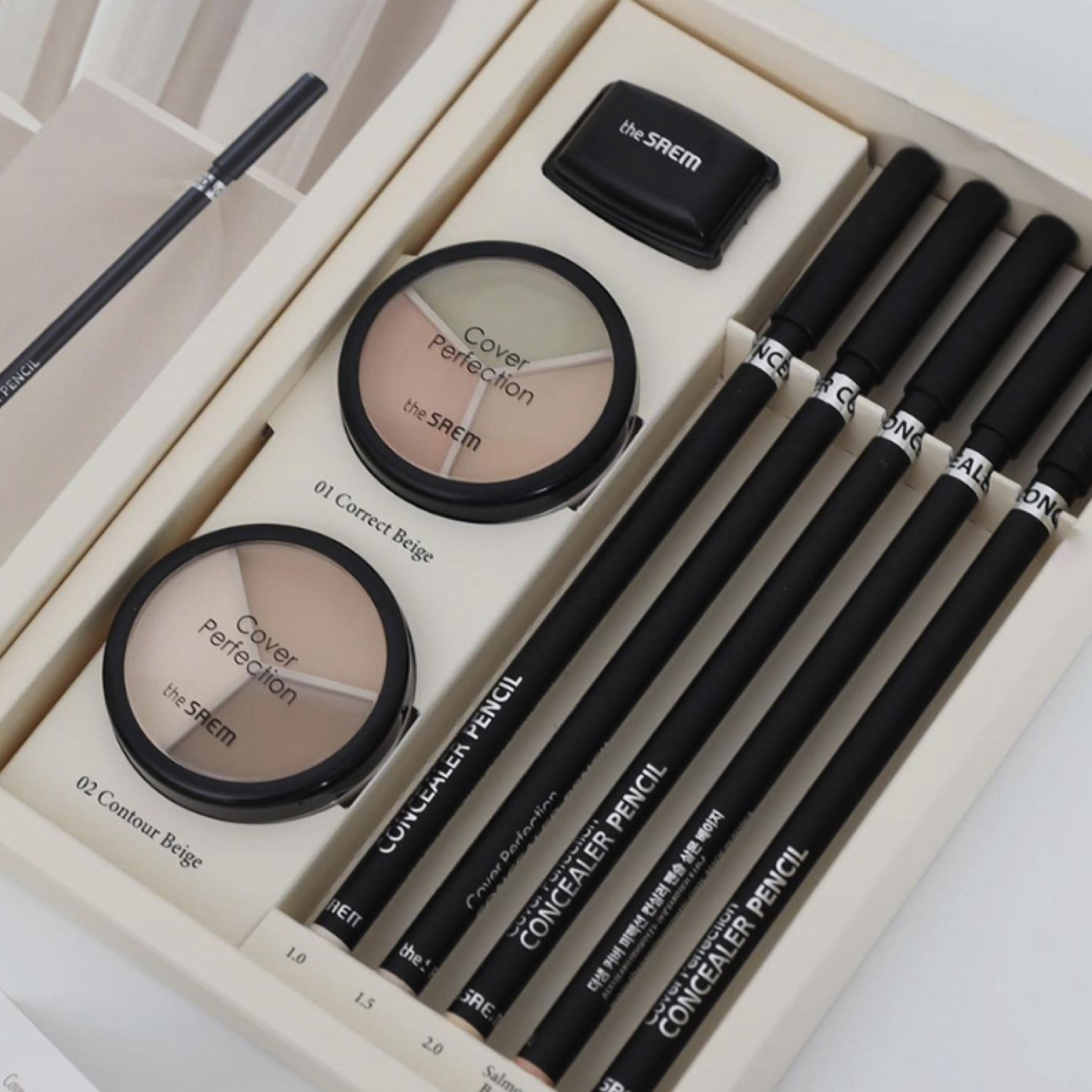 the saem得鲜遮瑕笔多功能一笔多用提亮卧蚕遮盖痘黑眼圈红血丝女 - 图0