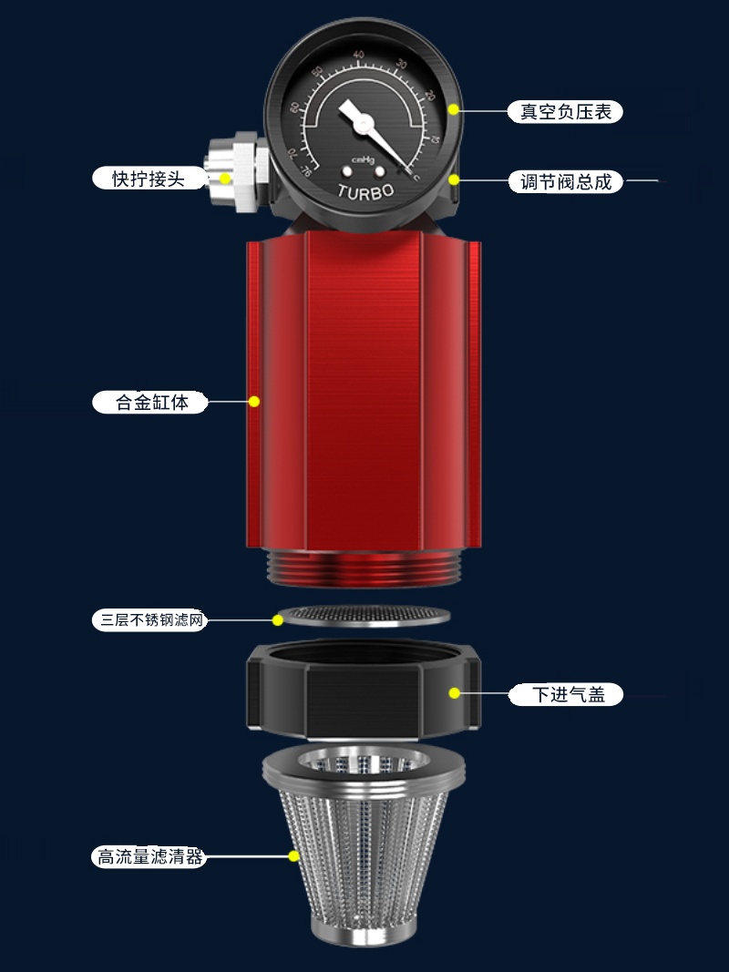 汽车燃油机涡轮增压节油器改装件进排气管通用增动力提升加速省油-图0