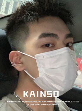无耳洞耳夹男高级感冷淡风不规则耳钉简约百搭锆石耳骨夹潮流耳饰